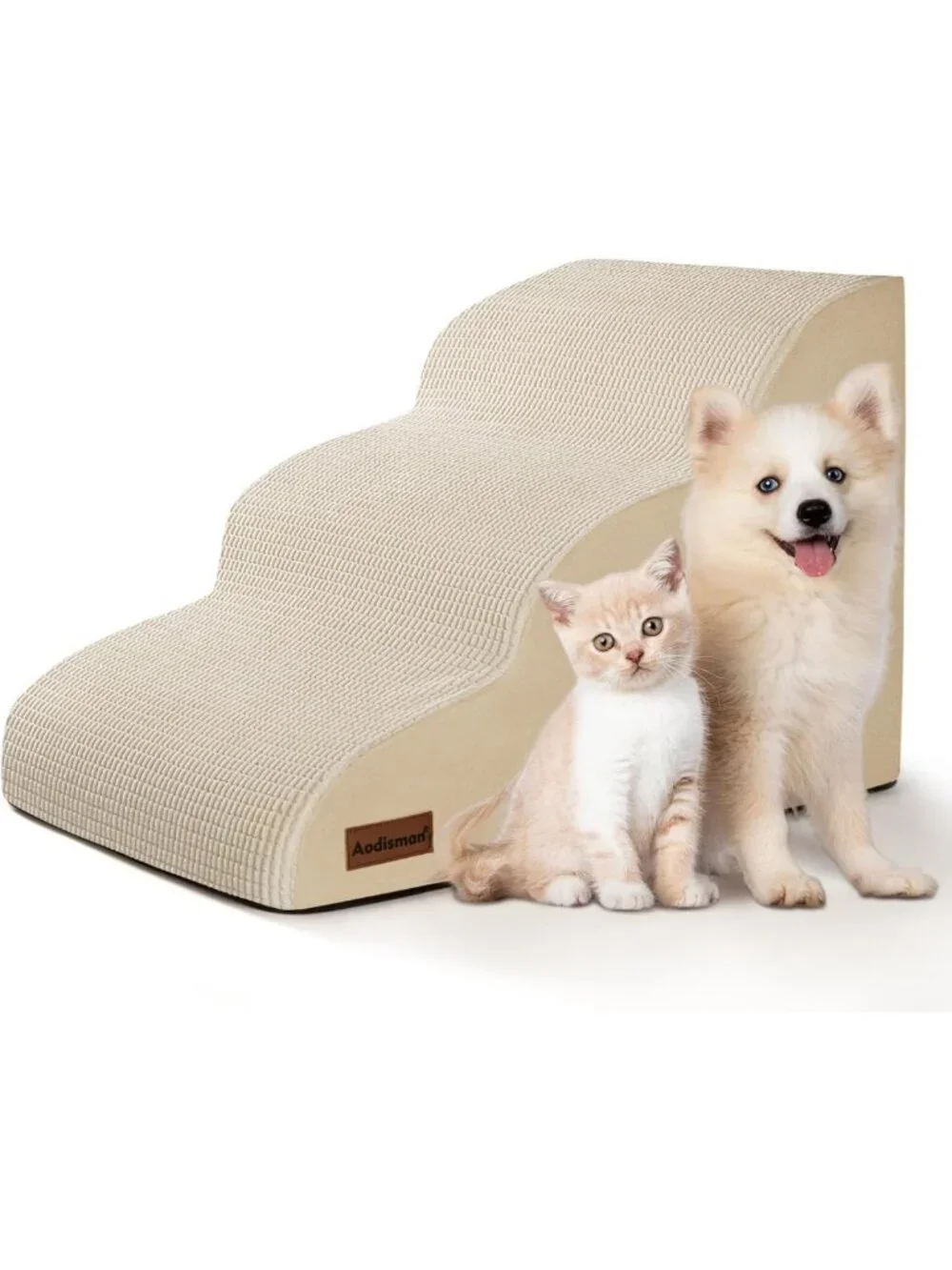 3-Step Pet Stairs for Small Dogs & Cats | Couch & Chair Ramp, Easy Access